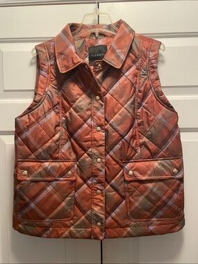 NWT Talbots Quilted Vest in Kellynch Plaid
